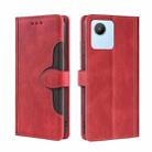For Realme C30 4G/Narzo 50i Prime Skin Feel Magnetic Buckle Leather Phone Case(Red) - 1