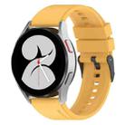 For Samsung Galaxy Watch 5 40mm 20mm Black Buckle Step Silicone Watch Band(Yellow) - 1