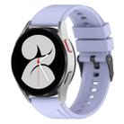 For Samsung Galaxy Watch 5 40mm 20mm Black Buckle Step Silicone Watch Band(Purple) - 1