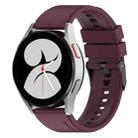 For Samsung Galaxy Watch 5 40mm 20mm Black Buckle Step Silicone Watch Band(Wine Red) - 1