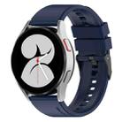 For Samsung Galaxy Watch 5 44mm 20mm Black Buckle Step Silicone Watch Band(Blue) - 1