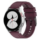 For Samsung Galaxy Watch 5 44mm 20mm Black Buckle Step Silicone Watch Band(Wine Red) - 1