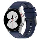 For Samsung Galaxy Watch 5 Pro 45mm 20mm Black Buckle Step Silicone Watch Band(Blue) - 1