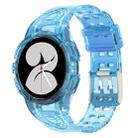 For Samsung Galaxy Watch5 40mm Silicone Integrated Watch Band(Transparent Blue) - 1