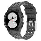 For Samsung Galaxy Watch5 Pro 45mm Silicone Integrated Watch Band(Transparent Black) - 1