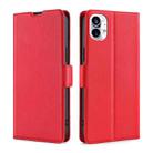 For Nothing Phone 1 Ultra-thin Voltage Side Buckle Leather Phone Case(Red) - 1