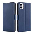 For Nothing Phone 1 Ultra-thin Voltage Side Buckle Leather Phone Case(Blue) - 1