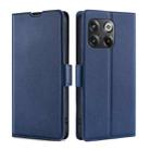 For OnePlus 10T Ultra-thin Voltage Side Buckle Leather Phone Case(Blue) - 1