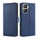 For Honor X40i Ultra-thin Voltage Side Buckle Leather Phone Case(Blue) - 1