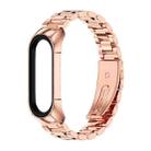 For Xiaomi Mi Band 6 / 6 NFC MIJOBS TF2 Tri-Bead Stainless Steel Watch Band(Rose Gold) - 1