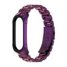For Xiaomi Mi Band 6 / 6 NFC MIJOBS TF2 Tri-Bead Stainless Steel Watch Band(Purple) - 1