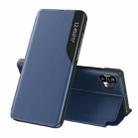 For Nothing Phone 1 Side Display Flip Leather Phone Case with Holder(Blue) - 1