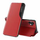 For Nothing Phone 1 Side Display Flip Leather Phone Case with Holder(Red) - 1