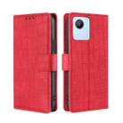 For Realme C30 4G/Narzo 50i Prime Skin Feel Crocodile Magnetic Clasp Leather Phone Case(Red) - 1