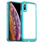 For iPhone XS Max Colorful Series Acrylic + TPU Phone Case(Transparent Blue) - 1