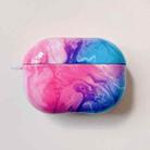 For Xiaomi Redmi Buds 4 Pro Marble Texture PC Glossy Earphone Protective Case(Pink Blue) - 1