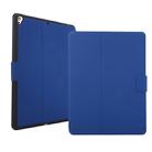 For iPad 9.7 (2018) / (2017) Electric Pressed Texture Horizontal Flip Leather Case with Holder & Pen Slot(Navy Blue) - 1