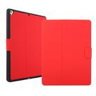 For iPad 9.7 (2018) / (2017) Electric Pressed Texture Horizontal Flip Leather Case with Holder & Pen Slot(Red) - 1