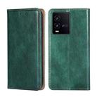 For vivo iQOO 10 Gloss Oil Solid Color Magnetic Leather Phone Case(Green) - 1