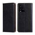 For vivo iQOO 10 Gloss Oil Solid Color Magnetic Leather Phone Case(Black) - 1