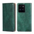 For vivo iQOO 10 Pro 5G Gloss Oil Solid Color Magnetic Leather Phone Case(Green) - 1