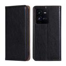 For vivo iQOO 10 Pro 5G Gloss Oil Solid Color Magnetic Leather Phone Case(Black) - 1