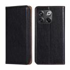 For OnePlus 10T Gloss Oil Solid Color Magnetic Leather Phone Case(Black) - 1