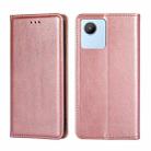 For Realme C30 4G/Narzo 50i Prime Gloss Oil Solid Color Magnetic Leather Phone Case(Rose Gold) - 1