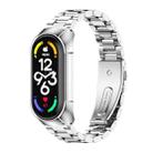 For Xiaomi Mi Band 7 / 7 NFC MIJOBS Stainless Steel Watch Band, Style:TF2 Tri-Bead(Silver) - 1