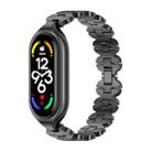 For Xiaomi Mi Band 7 / 7 NFC MIJOBS Stainless Steel Watch Band, Style:Bone Chain(Black) - 1