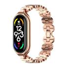 For Xiaomi Mi Band 7 / 7 NFC MIJOBS Stainless Steel Watch Band, Style:Bone Chain(Rose Gold) - 1