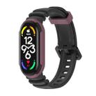 For Xiaomi Mi Band 5 / 6 / 7 MIJOBS GS Unibody Two-color Watch Band(Black Wine Red) - 1