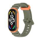 For Xiaomi Mi Band 5 / 6 / 7 MIJOBS GS Unibody Two-color Watch Band(Army Green Orange) - 1