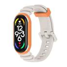 For Xiaomi Mi Band 5 / 6 / 7 MIJOBS GS Unibody Two-color Watch Band(Warm Grey Orange) - 1