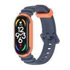 For Xiaomi Mi Band 5 / 6 / 7 MIJOBS GS Unibody Two-color Watch Band(Midnight Blue Orange) - 1