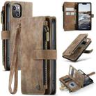 For iPhone 14 CaseMe C30 Multifunctional Phone Leather Case (Brown) - 1