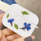 For AirPods Pro Gypsophila Flowers Pattern Wireless Earphone Protective Case(Dark Blue) - 1