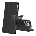 For iPhone 14 Pro GOOSPERY CANVAS DIARY Canvas Texture Flip Leather Phone Case(Black) - 1