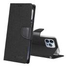 For iPhone 14 Pro Max GOOSPERY CANVAS DIARY Canvas Texture Flip Leather Phone Case (Black) - 1