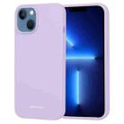 For iPhone 14 GOOSPERY SILICONE Silky Soft TPU Phone Case (Purple) - 1