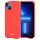 For iPhone 14 Plus GOOSPERY SILICONE Silky Soft TPU Phone Case (Red) - 1