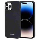 For iPhone 14 Pro GOOSPERY SILICONE Silky Soft TPU Phone Case(Black) - 1