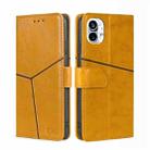 For Nothing Phone 1 Geometric Stitching Leather Phone Case(Yellow) - 1