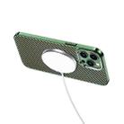For iPhone 13 Carbon Fiber Kevlar Electroplate Phone Case(Green) - 4