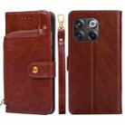 For OnePlus 10T Zipper Bag Leather Phone Case(Brown) - 1