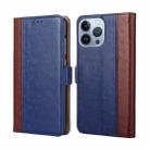 For iPhone 14 Pro Ostrich Texture Flip Leather Phone Case(Blue) - 1