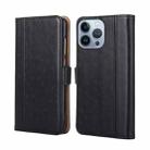 For iPhone 14 Pro Max Ostrich Texture Flip Leather Phone Case (Black) - 1