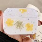 For AirPods Pro Beautiful Ladies Flowers Pattern Wireless Earphone Protective Case(Yellow) - 1