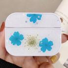 For AirPods Pro Beautiful Ladies Flowers Pattern Wireless Earphone Protective Case(Blue) - 1
