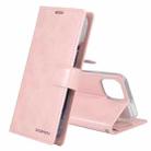For iPhone 14 GOOSPERY BLUE MOON Crazy Horse Texture Leather Case (Pink) - 1